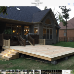 The floating deck addition