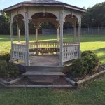 From a distance, the gazebo was a fun visual element, but it was ready for a major remodeling effort.