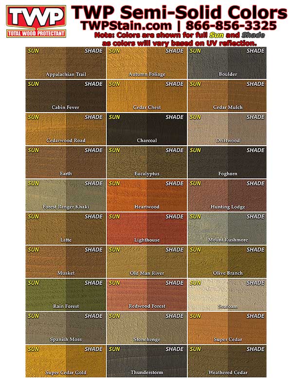 TWP Semi Solid Color Chart